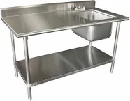 Advance Tabco KMS-11B-305R Work Table with Right Sink