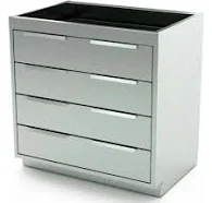 Aero Manufacturing AERO Stainless Steel Base Cabinet BC-3301, 4 Drawers, 36