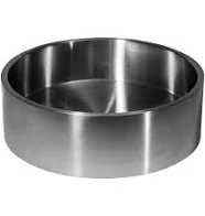 Eden Bath Round 15.75-in Stainless Vessel Sink Rim Drain