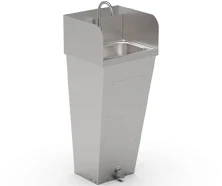 John Boos PBHS-F-1410-FV1-T-SSLR Pro-Bowl Hand Sink Floor Mount Tappered Pedestal | Kitchen Restock
