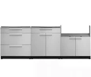 NewAge Products Outdoor Kitchen Stainless Steel 3 Piece Cabinet Set 66775