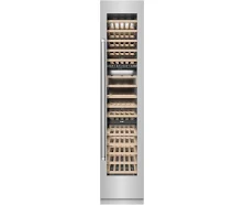 ZLINE 18 in. 9.0 cu. ft. Triple Zone 68 Bottle Hinge Column Wine Cooler in Stainless Steel RCWV