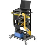 Automotive Diagnostic Tool Chest Cabinet Workshop Mechanics Rolling Tool Box | Black | Stainless Steel | 4 Drawers | 39in Height | 3 Year Warranty