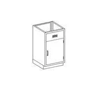 Blickman - AC24HS - Base Cabinet: 35 1/4 in Overall Ht, 22 in Overall Dp, 24 1/8 in Overall Wd, Stainless Steel, 1 Doors