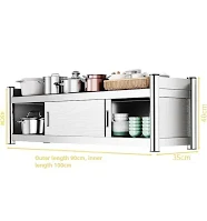 Stainless Steel Kitchen Cabinets Home Wall-mounted Storage Cabinets Minimalist Modern