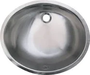 Whitehaus Collection WH920ASL Satin Stainless Steel Oval Undermount Bathroom Basin Sink