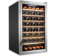 Ivation 51-Bottle Compressor Wine Cooler with Lock (Stainless Steel)