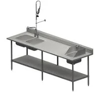 BK Resources MOD-PT Work Table with Prep & Hand Sinks 96