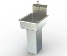 Aero Manufacturing Stainless Steel Sinks - Stainless Steel Lavatory Hand Sink, Base Mounted, Electronic Faucet - LBE - 1 Each / Each