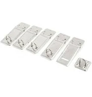 uxcell 5 Set Cabinet Drawer Hardware Stainless Steel Padlock Hasp Staple