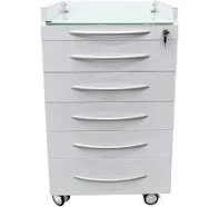 Dental Special Storage Cabinet Mobile File Cabinet Stainless Steel Moving Side Cabinet 5 Drawers