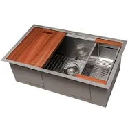 ZLINE 30 in. Garmisch Undermount Single Bowl Stainless Steel Kitchen Sink with Bottom Grid and Accessories