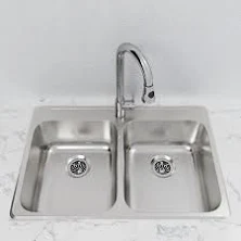 Cantrio Premium Stainless Steel Double Kitchen Sink with 31.25