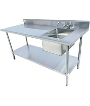 Serv-Ware TSF-3048-R Stainless Steel Prep Tables