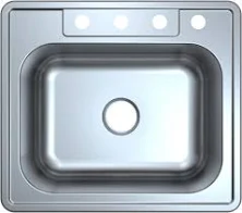 Mainline MLTS252284 Kitchen Sink Stainless Steel Top Mount Single Bowl