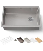 Glacier Bay Builder 23 in. Undermount Single Bowl 18 Gauge