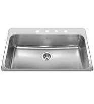 Kindred Stainless Steel Top Mount 22 in. W X 33-3/8 in. L Single Bowl Kitchen Sink