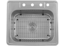 American Standard Colony 32-15/16 In. Drop-In Stainless Steel Double Bowl Kitchen Sink 20DB.8332284S.075