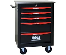 5 Drawers Multifunctional Tool Cart With Wheels,Metal Rolling Tool Cart Storage For Garage Workshop Warehouse Repair Shop--With Stainless Steel Roof