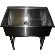 Freestanding Sink, Commercial Duty, Stainless Steel