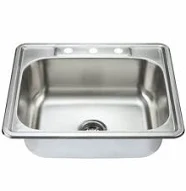Fine Fixtures S Double Bowl Top Mount Stainless Steel Sink