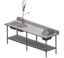 BK Resources MOD-PT Work Table with Prep & Hand Sinks 96