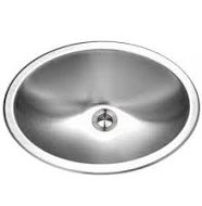 Houzer 18 in. Opus Drop-in Oval Bathroom Sink Overflow Stainless Steel CHT-1800-1