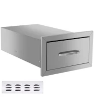 Stainless Steel Outdoor Kitchen Cabinets - 14x8.5x23in Drawer Units for Courtyards & Patio - Weather Resistant Storage - Multiple Sizes Available