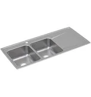 Elkay Lustertone 48 in. Stainless Steel Drop-In Double Bowl Lustrous Satin Kitchen Sink