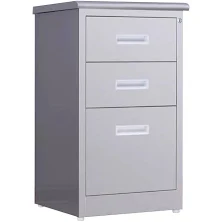Stainless Steel Lockable Utility Cabinet – Ideal for Tool and Document Stainless Steel / 3 Drawers