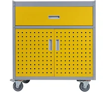 Metal Rolling Tool Chest Cabinet Steel Garage Tool Cabinet Organizer on Wheels | Assembly Required | 1 Drawer | Red | Painted | Medium
