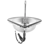 Corner Sink Wall Mounted Wash Basin With Faucet Stainless Steel Kitchen Bathroom, Kitchen sink, Small kitchen sink, Single bowl, Single Wash Basin