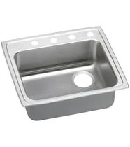 Elkay LRADQ252140R4 Lustertone Stainless Steel 25 X 21-1/4 X 4 Single