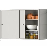 Metallic Stainless Steel Wall Unit, Stainless Steel, 26
